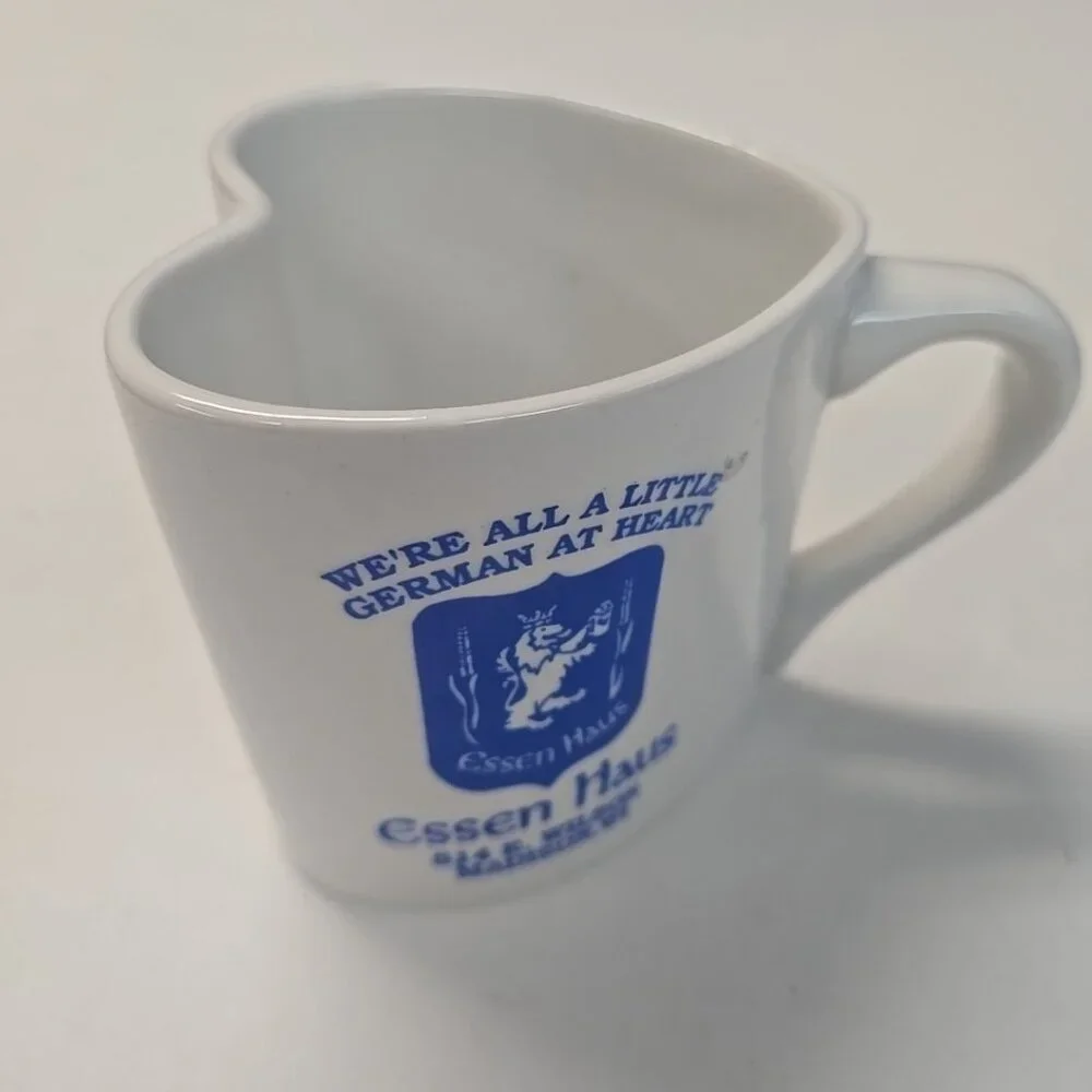 Essen Haus German Restaurant Heart Shaped Coffee Mug Madison Wisconsin